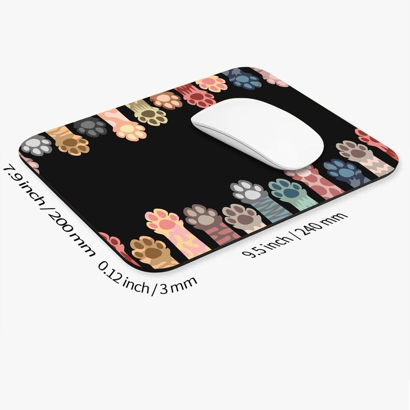 Armanza Square Mouse Pad Cute Cat Claw,Personalized Premium-Textured Custom Mouse Mat Design,Washable Mousepad Cloth,Non-Slip Rubber Base Computer Mouse Pads for Wireless Mouse - Image 2